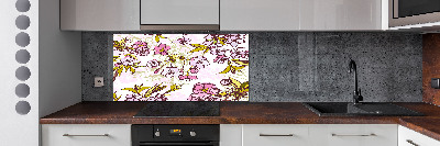 Crédence cuisine en verre Fleurs de cerisier