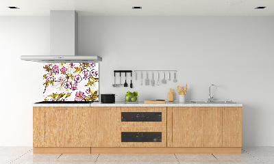 Crédence cuisine en verre Fleurs de cerisier