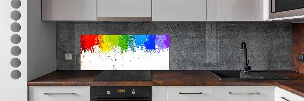 Panneau crédence cuisine Taches arc-en-ciel