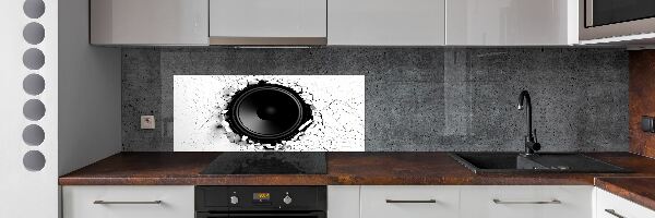 Crédence en verre avec motif Haut-parleur