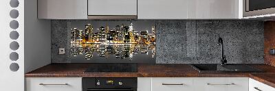 Panneaux muraux cuisine New York de nuit