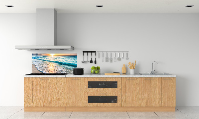 Crédence cuisine en verre trempé Plage du coucher de soleil