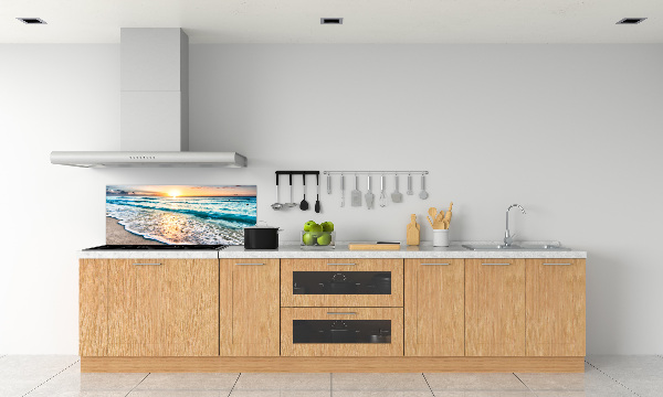 Crédence cuisine en verre trempé Plage du coucher de soleil