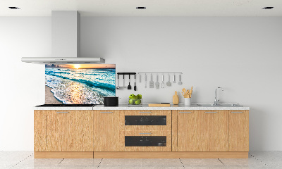 Crédence cuisine en verre trempé Plage du coucher de soleil