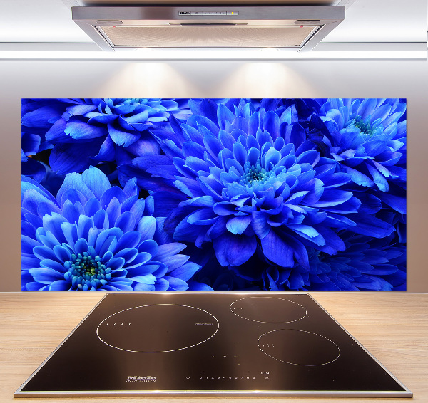 Verre pour crédence Aster bleu