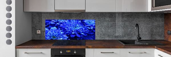 Verre pour crédence Aster bleu