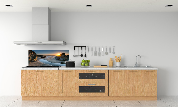 Panneau crédence cuisine Rochers sur la plage
