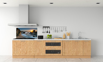 Panneau crédence cuisine Rochers sur la plage