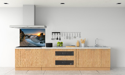 Panneau crédence cuisine Rochers sur la plage