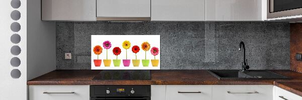 Verre pour crédence Gerberas colorés