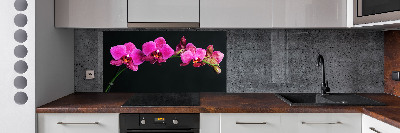 Crédence en verre avec motif Fleur de l'orchidée