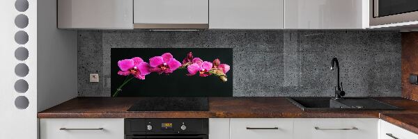 Crédence en verre avec motif Fleur de l'orchidée