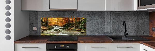 Crédence de cuisine en verre Chute d'eau dans la forêt