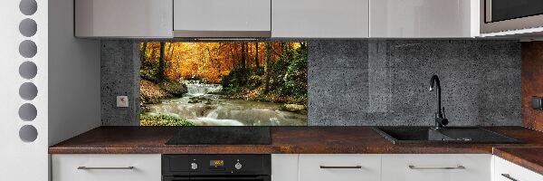 Crédence de cuisine en verre Chute d'eau dans la forêt