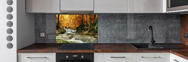Crédence de cuisine en verre Chute d'eau dans la forêt