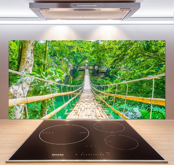 Panneaux muraux cuisine Le pont de la forêt de bambous