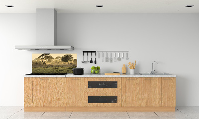Panneau pour cuisine Girafes dans la savane