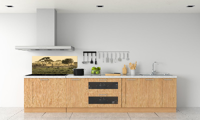 Panneau pour cuisine Girafes dans la savane