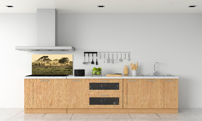 Panneau pour cuisine Girafes dans la savane