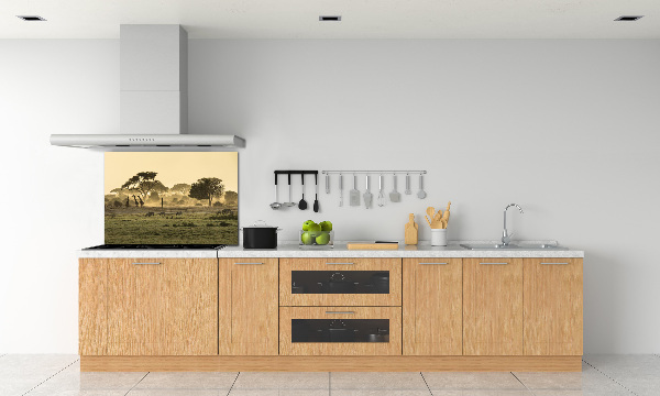 Panneau pour cuisine Girafes dans la savane