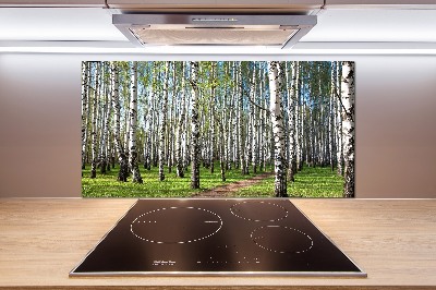 Crédence cuisine en verre trempé Forêt de bouleaux