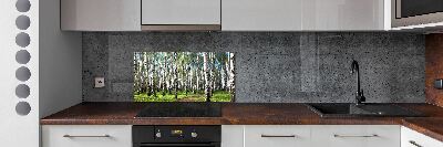 Crédence cuisine en verre trempé Forêt de bouleaux