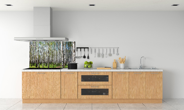 Crédence cuisine en verre trempé Forêt de bouleaux