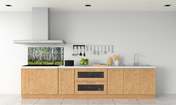 Crédence cuisine en verre trempé Forêt de bouleaux