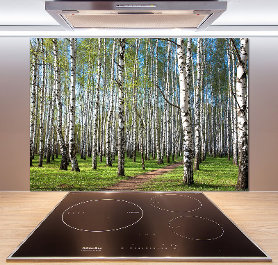 Crédence cuisine en verre trempé Forêt de bouleaux