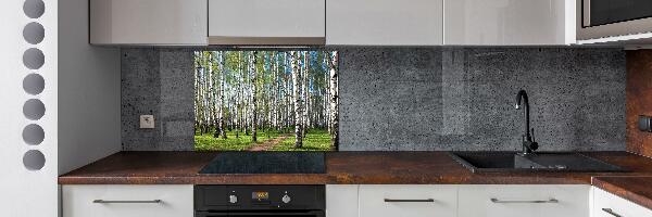 Crédence cuisine en verre trempé Forêt de bouleaux
