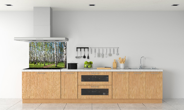 Crédence cuisine en verre trempé Forêt de bouleaux