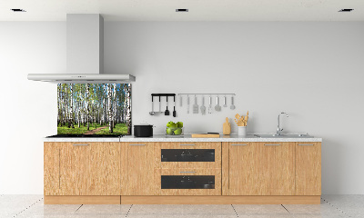 Crédence cuisine en verre trempé Forêt de bouleaux