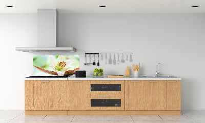 Crédence cuisine en verre trempé Lys