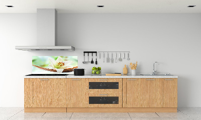 Crédence cuisine en verre trempé Lys