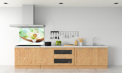 Crédence cuisine en verre trempé Lys