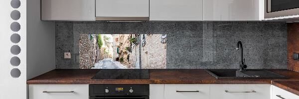 Crédence en verre avec motif Avenue de la ville
