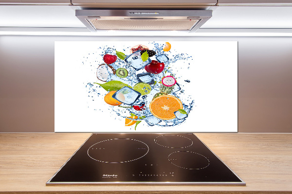Crédence en verre cuisine Fruits et glace