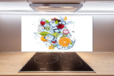 Crédence en verre cuisine Fruits et glace