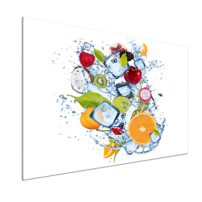 Crédence en verre cuisine Fruits et glace