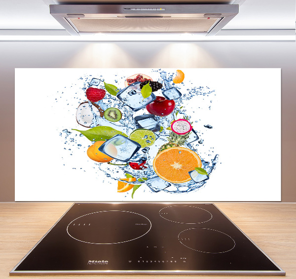 Crédence en verre cuisine Fruits et glace