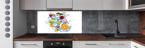 Crédence en verre cuisine Fruits et glace
