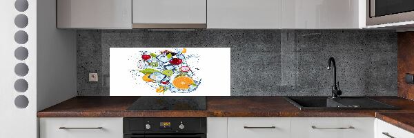 Crédence en verre cuisine Fruits et glace