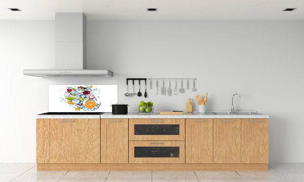 Crédence en verre cuisine Fruits et glace