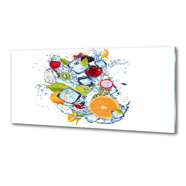 Crédence en verre cuisine Fruits et glace