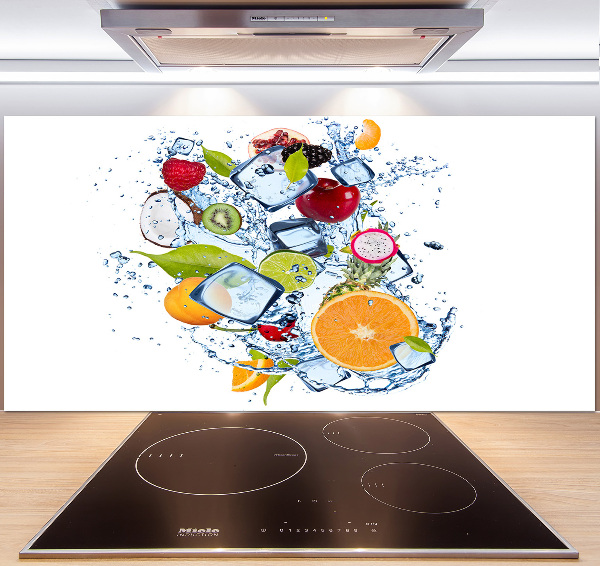 Crédence en verre cuisine Fruits et glace