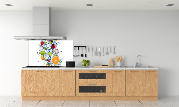 Crédence en verre cuisine Fruits et glace
