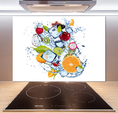 Crédence en verre cuisine Fruits et glace