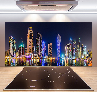 Crédence en verre trempé Dubaï de nuit