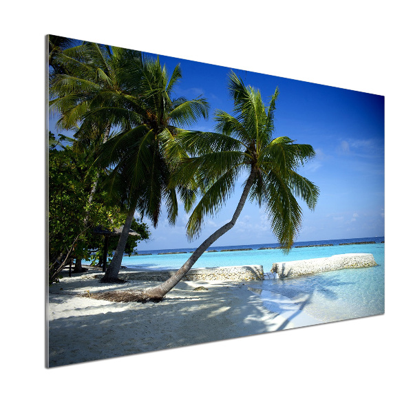 Crédence en verre avec motif Plage exotique