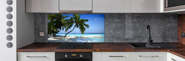 Crédence en verre avec motif Plage exotique